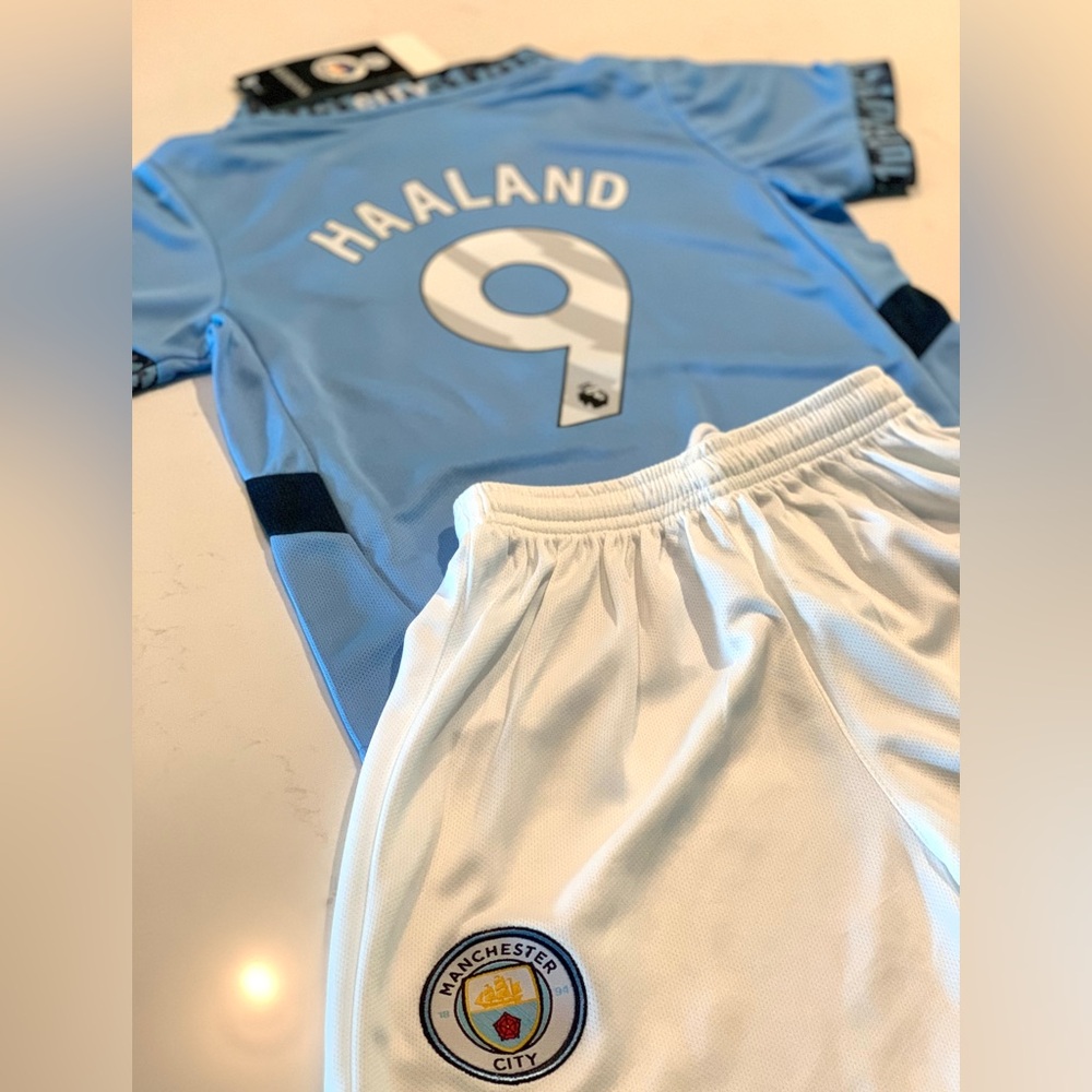 Kids Jersey Kit Erling Haaland Manchester City Toddler Sizes 3T 4T 5T 6T NEW